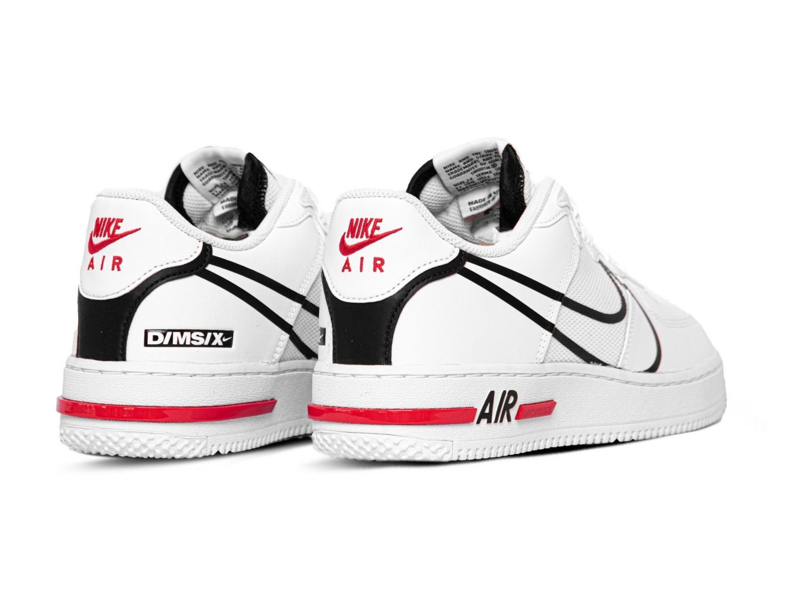 Nike Air Force 1 React GS 'D/MS/X' белые  кожа-нейлон мужские