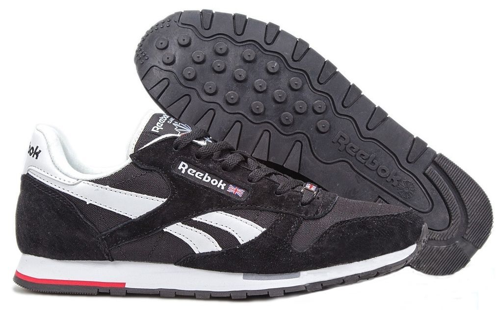 Reebok Classic черные с белым (40-44)