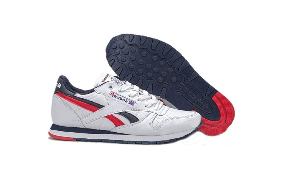  Reebok Classic Leather  White/Blue/Red